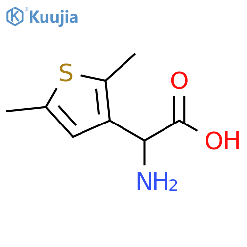 2-amino-2-(2,5-dimethylthiophen-3-yl)acetic acid structure