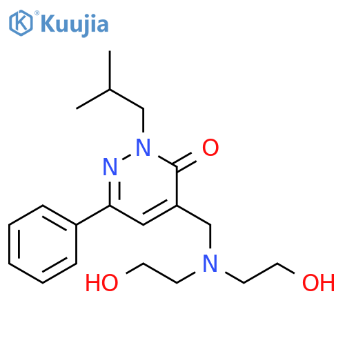 3(2H)-Pyridazinone,4-[[bis(2-hydroxyethyl)amino]methyl]-2-(2-methylpropyl)-6-phenyl- structure