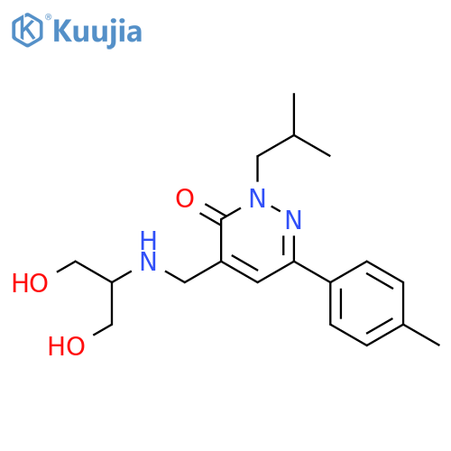 3(2H)-Pyridazinone,4-[[[2-hydroxy-1-(hydroxymethyl)ethyl]amino]methyl]-6-(4-methylphenyl)-2-(2-methylpropyl)- structure