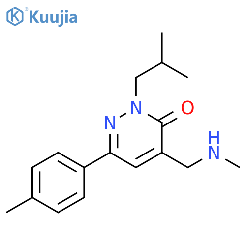 3(2H)-Pyridazinone,4-[(methylamino)methyl]-6-(4-methylphenyl)-2-(2-methylpropyl)- structure