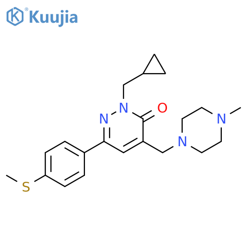 3(2H)-Pyridazinone,2-(cyclopropylmethyl)-4-[(4-methyl-1-piperazinyl)methyl]-6-[4-(methylthio)phenyl]- structure