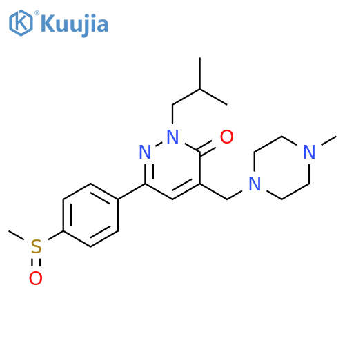 3(2H)-Pyridazinone,4-[(4-methyl-1-piperazinyl)methyl]-2-(2-methylpropyl)-6-[4-(methylsulfinyl)phenyl]- structure