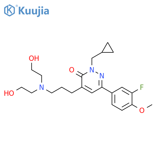 3(2H)-Pyridazinone,4-[3-[bis(2-hydroxyethyl)amino]propyl]-2-(cyclopropylmethyl)-6-(3-fluoro-4-methoxyphenyl)- structure
