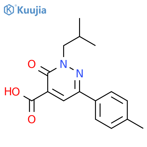 4-Pyridazinecarboxylic acid,2,3-dihydro-6-(4-methylphenyl)-2-(2-methylpropyl)-3-oxo- structure