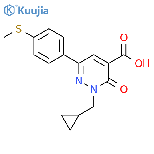 4-Pyridazinecarboxylic acid,2-(cyclopropylmethyl)-2,3-dihydro-6-[4-(methylthio)phenyl]-3-oxo- structure