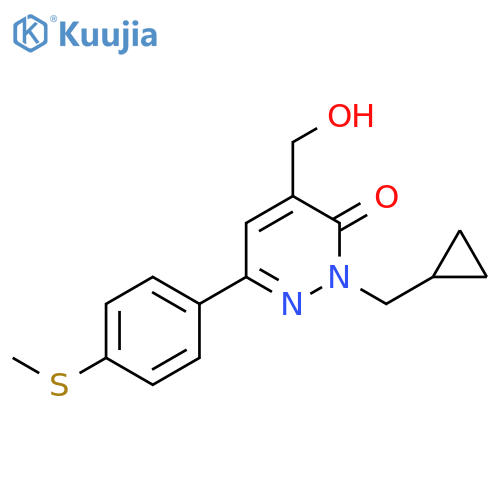 3(2H)-Pyridazinone,2-(cyclopropylmethyl)-4-(hydroxymethyl)-6-[4-(methylthio)phenyl]- structure