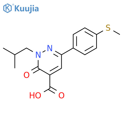 4-Pyridazinecarboxylic acid,2,3-dihydro-2-(2-methylpropyl)-6-[4-(methylthio)phenyl]-3-oxo- structure