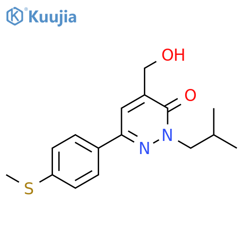 3(2H)-Pyridazinone,4-(hydroxymethyl)-2-(2-methylpropyl)-6-[4-(methylthio)phenyl]- structure