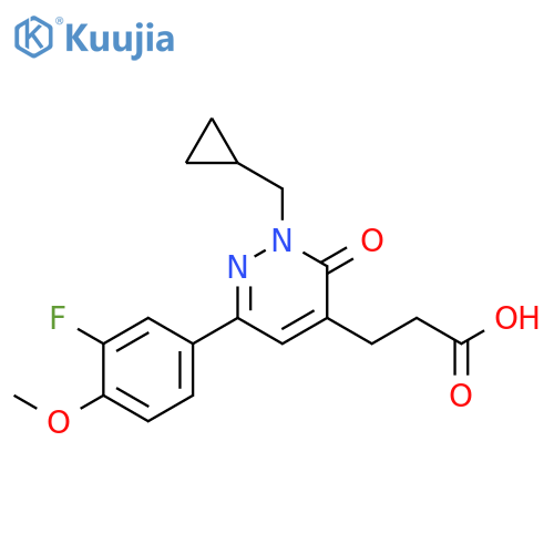 4-Pyridazinepropanoic acid,2-(cyclopropylmethyl)-6-(3-fluoro-4-methoxyphenyl)-2,3-dihydro-3-oxo- structure