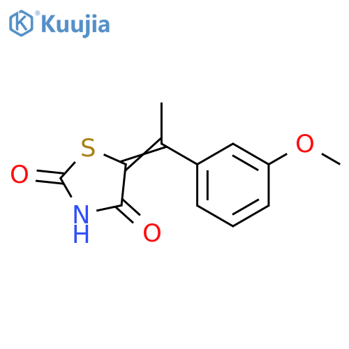2,4-Thiazolidinedione, 5-[1-(3-methoxyphenyl)ethylidene]- structure