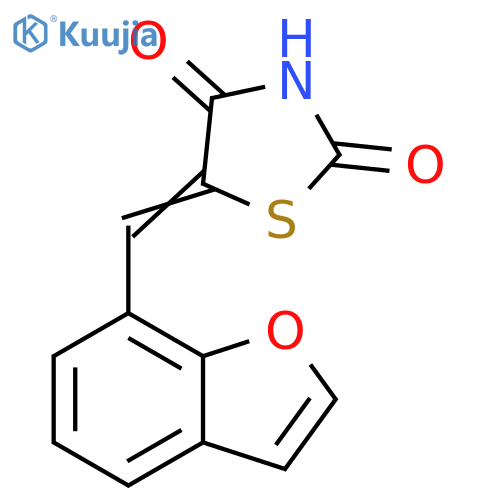 2,4-Thiazolidinedione, 5-(7-benzofuranylmethylene)- structure