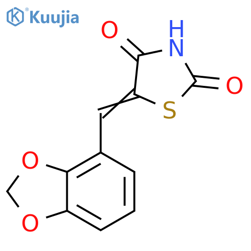 2,4-Thiazolidinedione, 5-(1,3-benzodioxol-4-ylmethylene)- structure