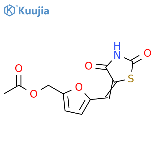 2,4-Thiazolidinedione, 5-[[5-[(acetyloxy)methyl]-2-furanyl]methylene]- structure