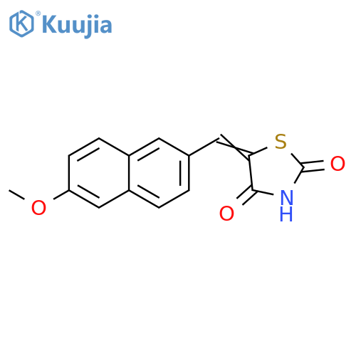 2,4-Thiazolidinedione, 5-[(6-methoxy-2-naphthalenyl)methylene]- structure