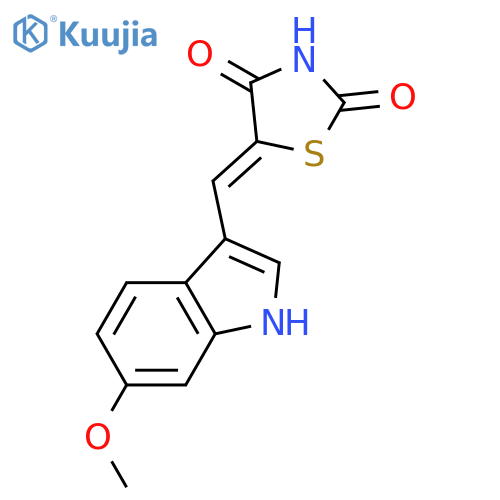 2,4-Thiazolidinedione, 5-[(6-methoxy-1H-indol-3-yl)methylene]- structure
