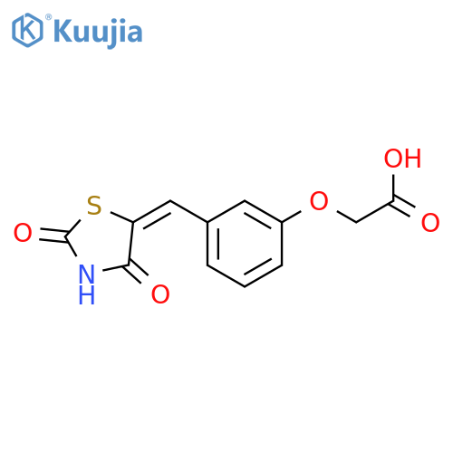 Acetic acid, [3-[(2,4-dioxo-5-thiazolidinylidene)methyl]phenoxy]- structure