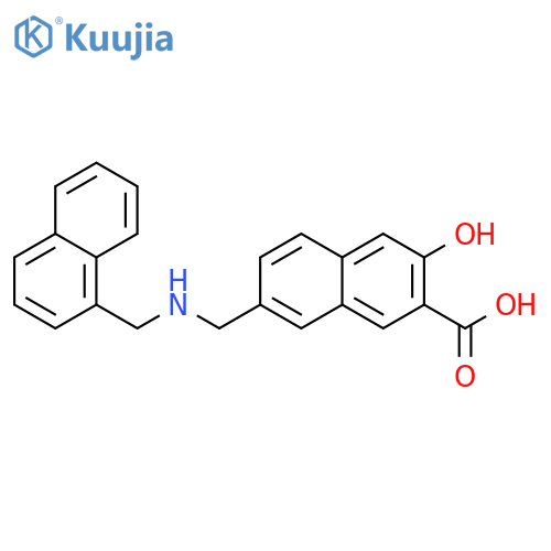 2-Naphthalenecarboxylic acid,3-hydroxy-7-[[(1-naphthalenylmethyl)amino]methyl]- structure