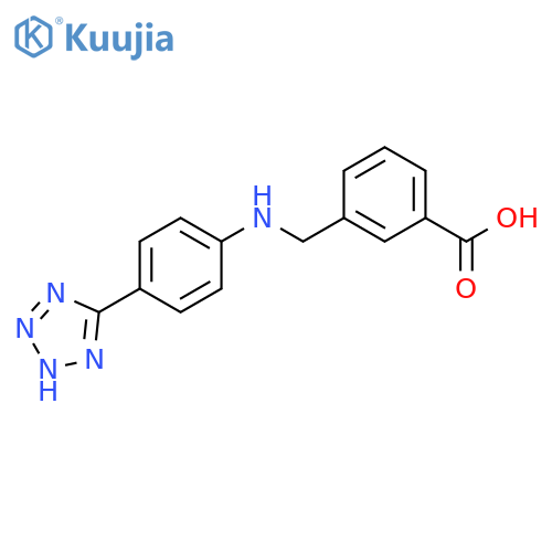 Benzoic acid, 3-[[[4-(1H-tetrazol-5-yl)phenyl]amino]methyl]- structure