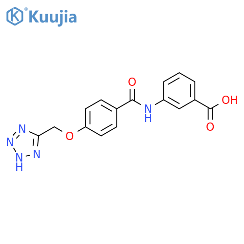 Benzoic acid, 3-[[4-(1H-tetrazol-5-ylmethoxy)benzoyl]amino]- structure