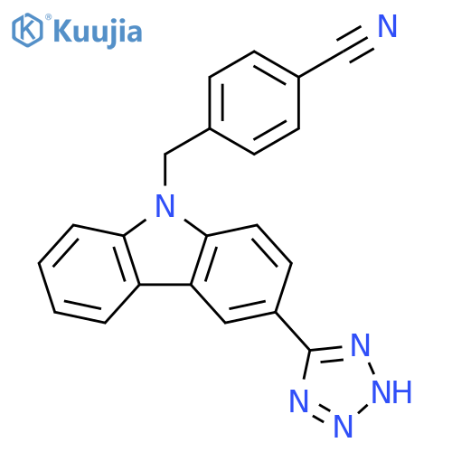 Benzonitrile, 4-[[3-(1H-tetrazol-5-yl)-9H-carbazol-9-yl]methyl]- structure