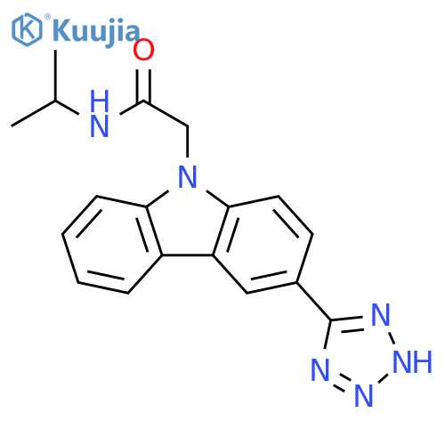 9H-Carbazole-9-acetamide, N-(1-methylethyl)-3-(1H-tetrazol-5-yl)- structure