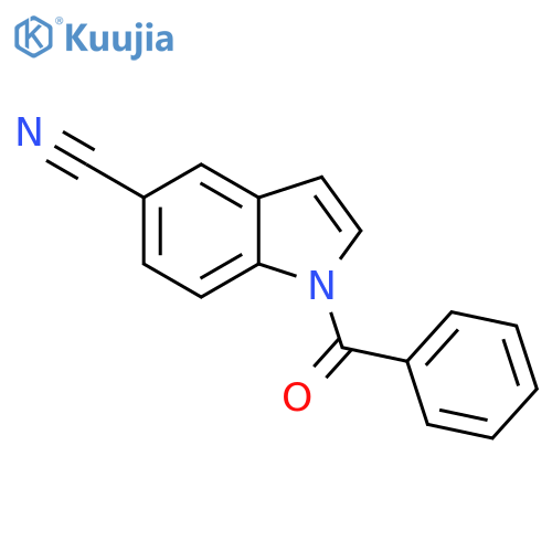 1H-Indole-5-carbonitrile, 1-benzoyl- structure