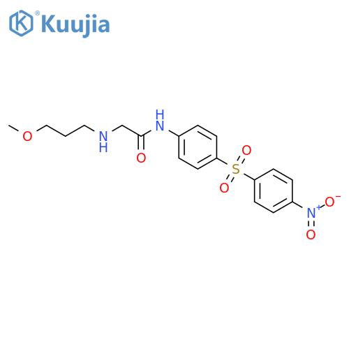 N~2~-(3-methoxypropyl)-N-{4-[(4-nitrophenyl)sulfonyl]phenyl}glycinamide structure