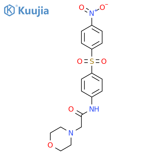 4-Morpholineacetamide,N-[4-[(4-nitrophenyl)sulfonyl]phenyl]- structure