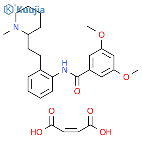 Benzamide,3,5-dimethoxy-N-[2-[2-(1-methyl-2-piperidinyl)ethyl]phenyl]-,(2Z)-2-butenedioate (1:1) structure
