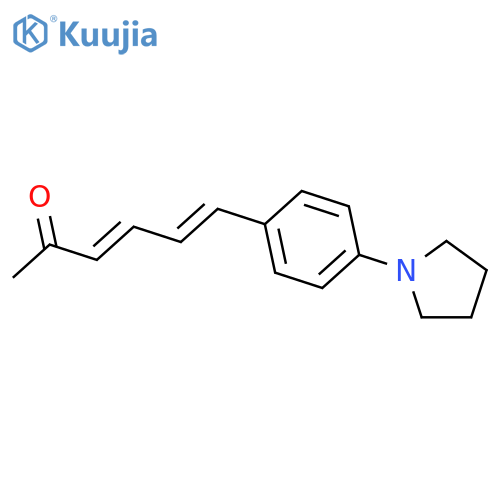 3,5-Hexadien-2-one, 6-[4-(1-pyrrolidinyl)phenyl]- structure