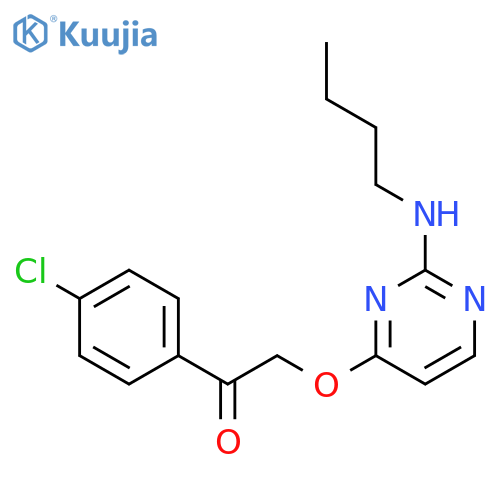 Ethanone, 2-[[2-(butylamino)-4-pyrimidinyl]oxy]-1-(4-chlorophenyl)- structure