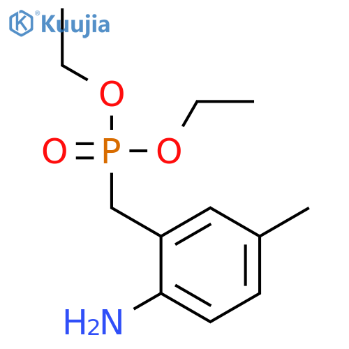 Phosphonic acid, [(2-amino-5-methylphenyl)methyl]-, diethyl ester structure