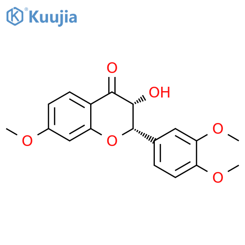 4H-1-Benzopyran-4-one, 2-(3,4-dimethoxyphenyl)-2,3-dihydro-3-hydroxy-7-methoxy-, cis- (9CI) structure
