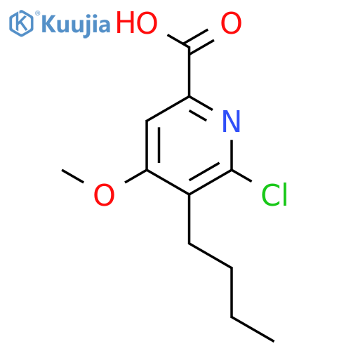 5-Butyl-6-chloro-4-methoxypyridine-2-carboxylic acid structure