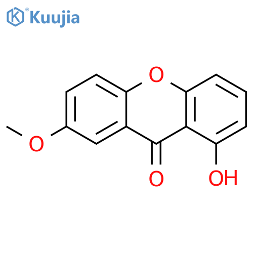 1-Hydroxy-7-methoxy-xanthen-9-on structure