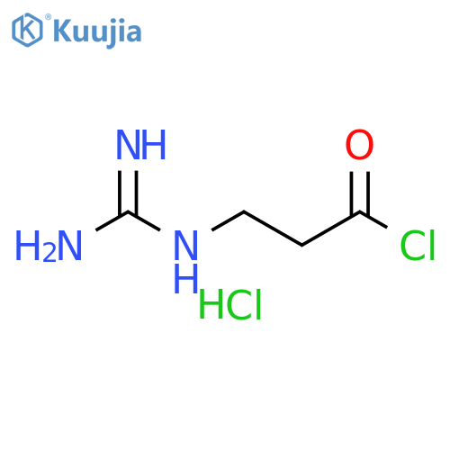 Propanoyl chloride, 3-[(aminoiminomethyl)amino]-, monohydrochloride structure