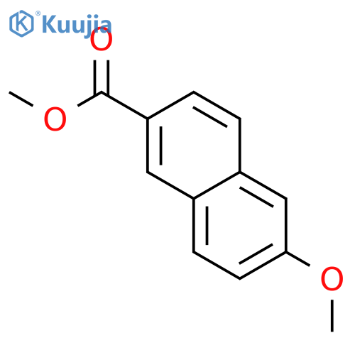 2-Naphthalenecarboxylic acid, 6-methoxy-, methyl ester structure