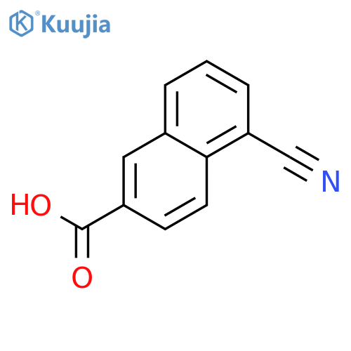 5-cyanonaphthalene-2-carboxylic acid structure