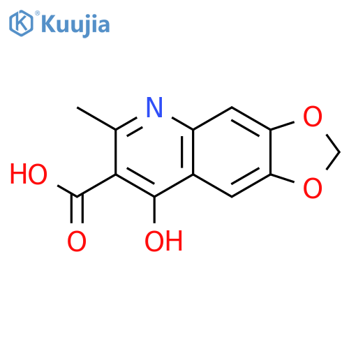 8-Hydroxy-6-methyl-[1,3]dioxolo[4,5-g]quinoline-7-carboxylic acid structure