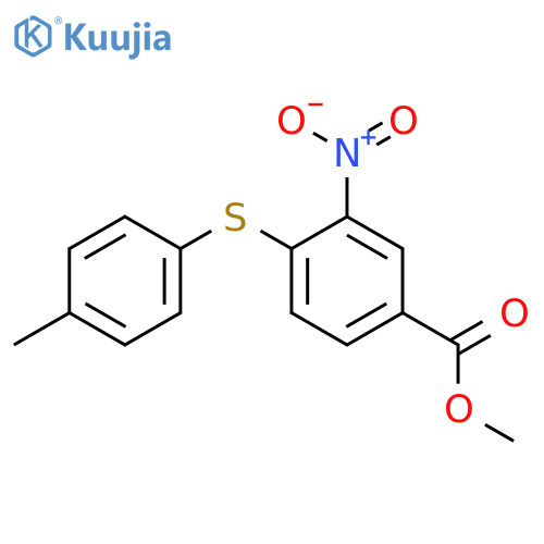 Methyl 4-(4-methylphenyl)sulfanyl-3-nitrobenzenecarboxylate structure