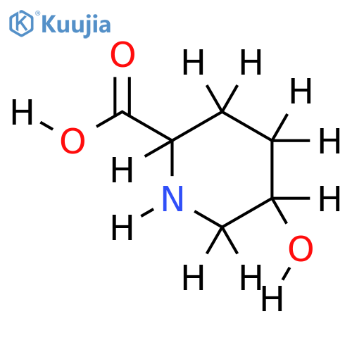 (2S,5R)-5-hydroxypiperidine-2-carboxylic acid structure