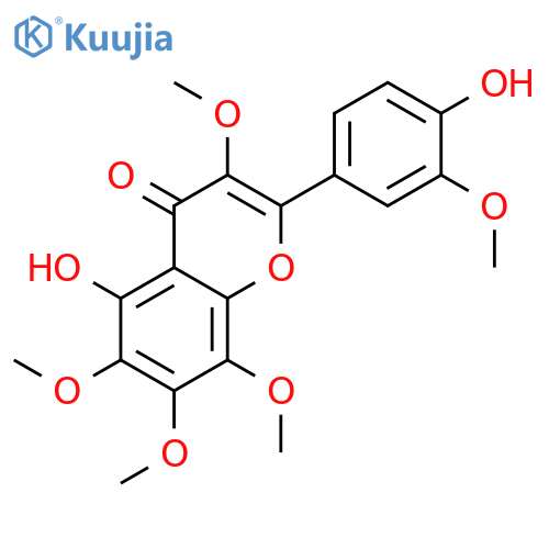 4H-1-Benzopyran-4-one,5-hydroxy-2-(4-hydroxy-3-methoxyphenyl)-3,6,7,8-tetramethoxy- structure