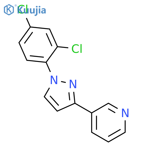 Pyridine, 3-[1-(2,4-dichlorophenyl)-1H-pyrazol-3-yl]- structure