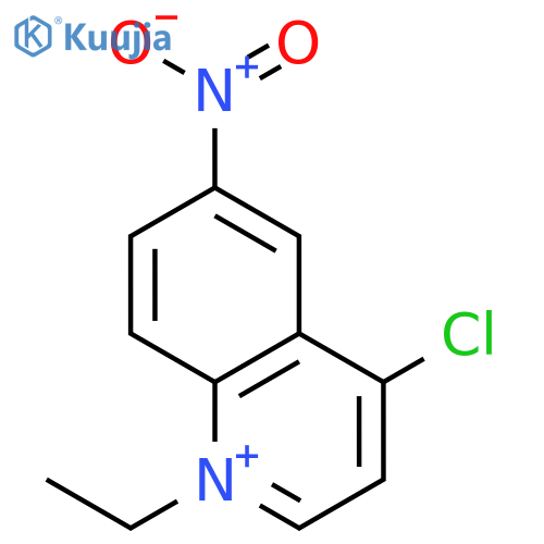 Quinolinium, 4-chloro-1-ethyl-6-nitro- structure