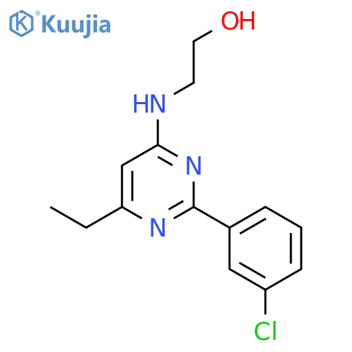 Ethanol, 2-[[2-(3-chlorophenyl)-6-ethyl-4-pyrimidinyl]amino]- structure