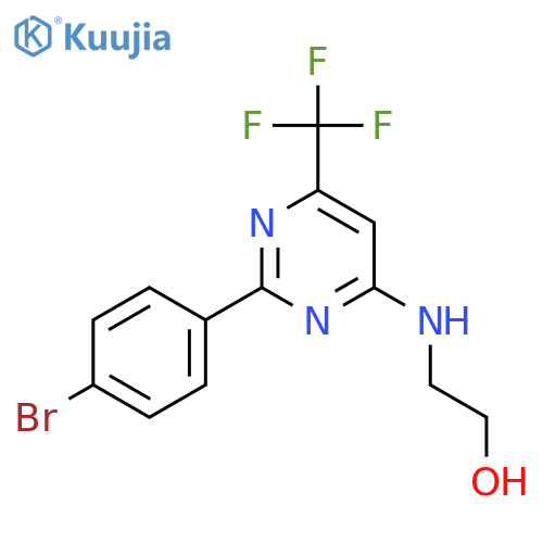 Ethanol, 2-[[2-(4-bromophenyl)-6-(trifluoromethyl)-4-pyrimidinyl]amino]- structure