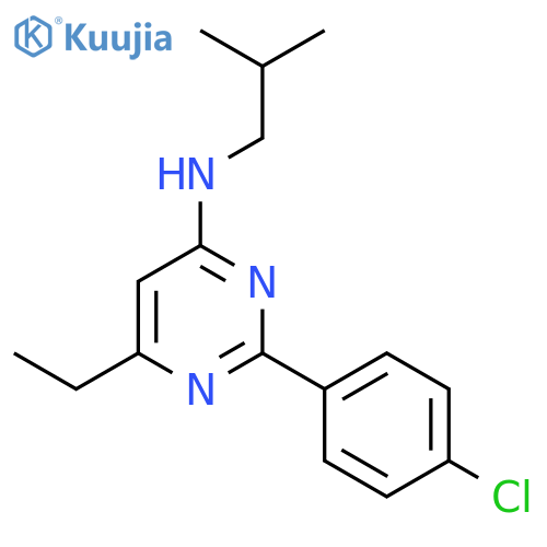 4-Pyrimidinamine, 2-(4-chlorophenyl)-6-ethyl-N-(2-methylpropyl)- structure