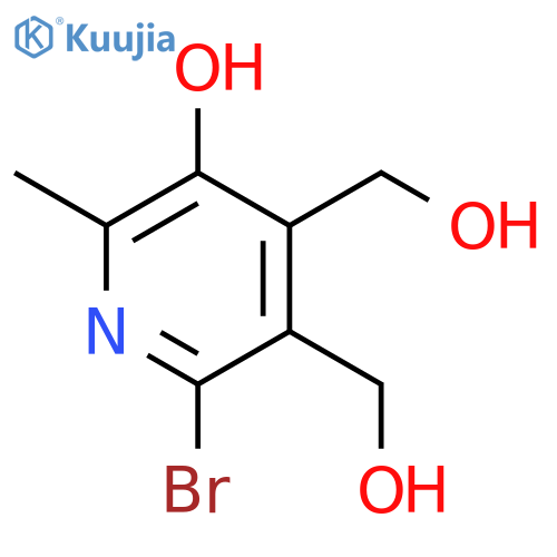3,4-Pyridinedimethanol, 2-bromo-5-hydroxy-6-methyl- structure