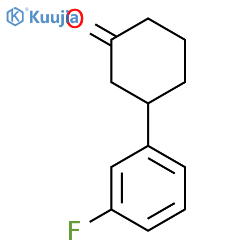 CYCLOHEXANONE, 3-(3-FLUOROPHENYL)- structure
