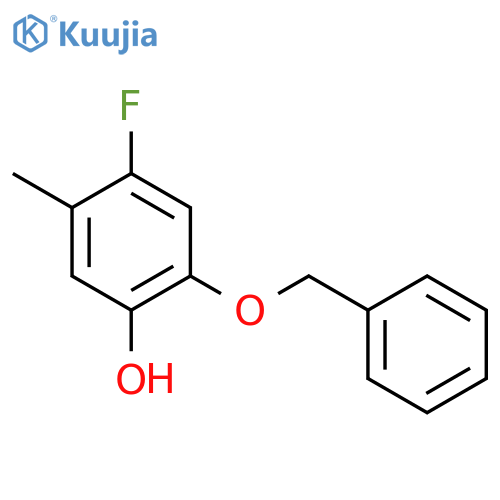 Phenol, 4-fluoro-5-methyl-2-(phenylmethoxy)- structure